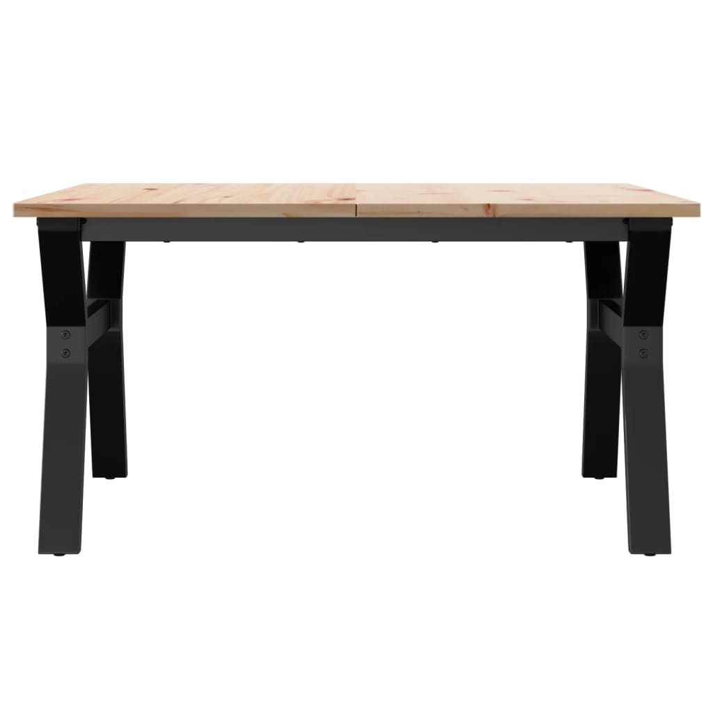 Salongbord Y-Ramme 80X80X45 Cm Heltre Furu Og Stål