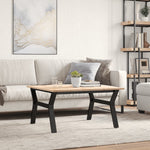 Salongbord Y-Ramme 90X90X45 Cm Heltre Furu Og Stål