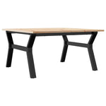 Salongbord Y-Ramme 90X90X45 Cm Heltre Furu Og Stål