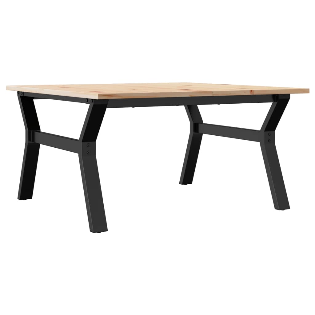 Salongbord Y-Ramme 90X90X45 Cm Heltre Furu Og Stål