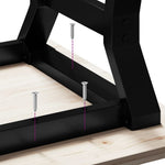 Salongbord Y-Ramme 100X50X45 Cm Heltre Furu Og Stål