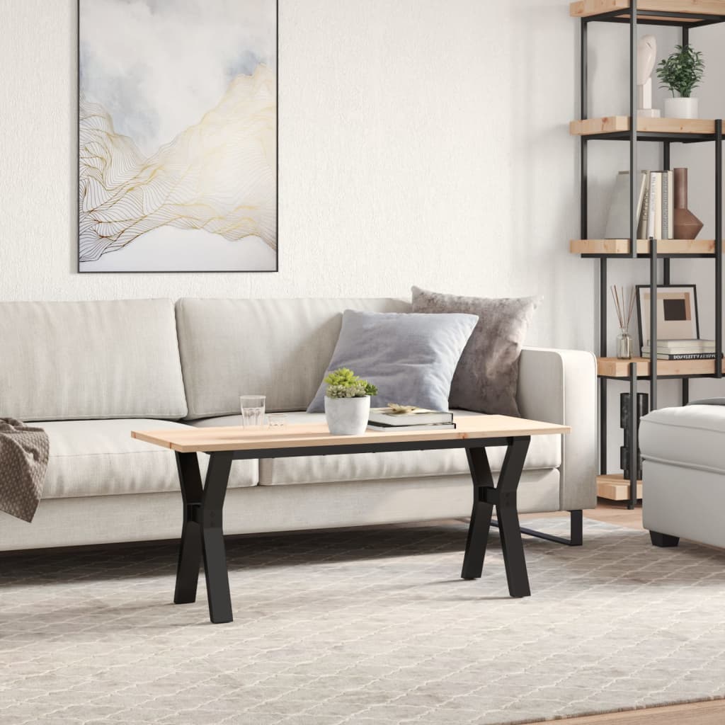 Salongbord Y-Ramme 110X40X45 Cm Heltre Furu Og Stål