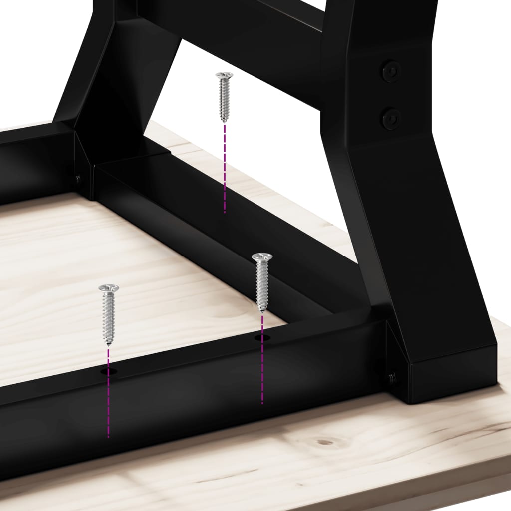Salongbord Y-Ramme 110X40X45 Cm Heltre Furu Og Stål