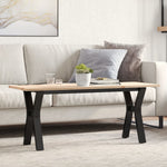 Salongbord Y-Ramme 110X40X45 Cm Heltre Furu Og Stål