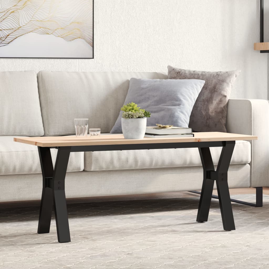 Salongbord Y-Ramme 110X40X45 Cm Heltre Furu Og Stål