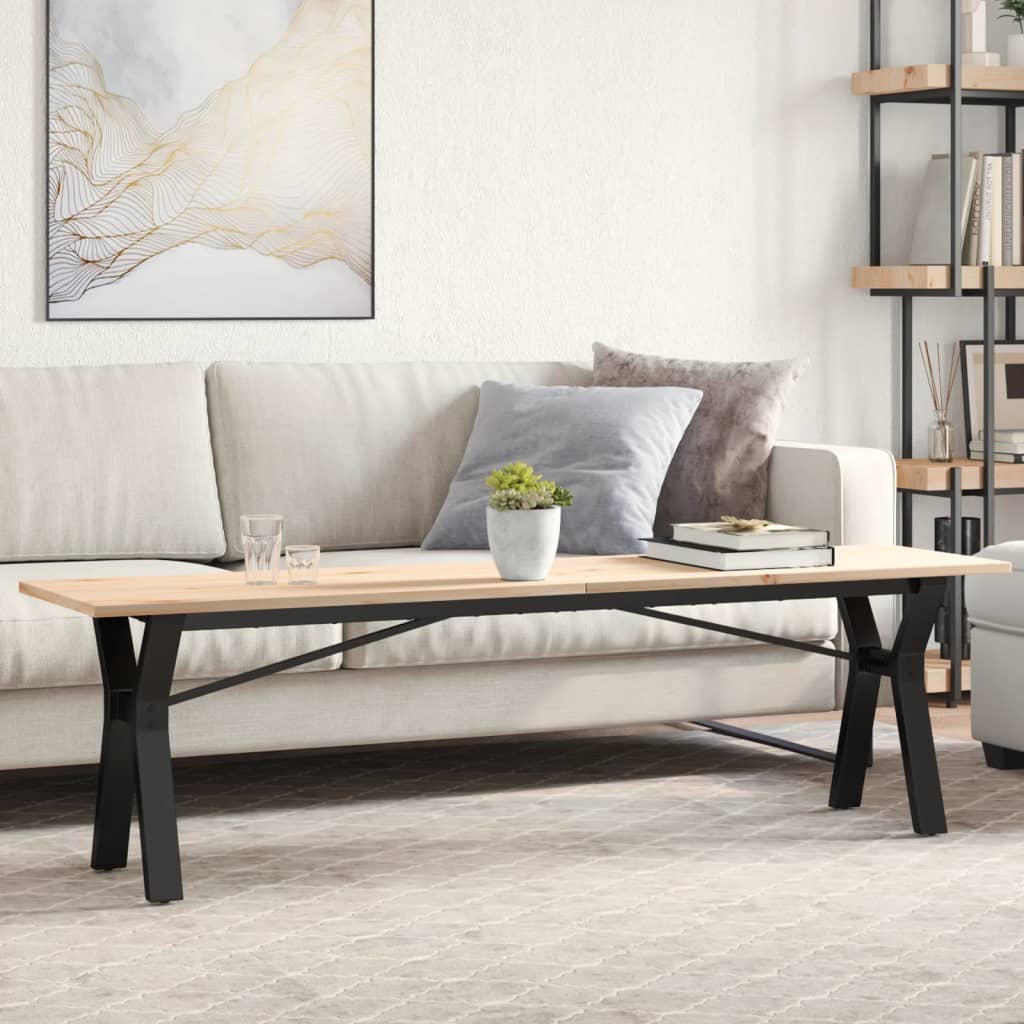 Salongbord Y-Ramme 160X40X45 Cm Heltre Furu Og Stål
