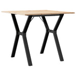 Spisebord Y-Ramme 90X90X75 Cm Heltre Furu Og Stål