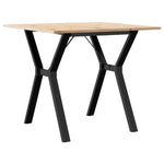 Spisebord Y-Ramme 90X90X75 Cm Heltre Furu Og Stål