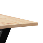 Spisebord Y-Ramme 90X90X75 Cm Heltre Furu Og Stål