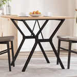 Spisebord Y-Ramme 90X90X75 Cm Heltre Furu Og Stål