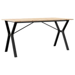 Spisebord Y-Ramme 140X80X75 Cm Heltre Furu Og Stål