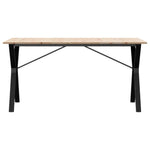 Spisebord Y-Ramme 140X80X75 Cm Heltre Furu Og Stål