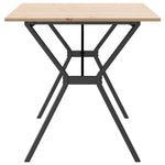 Spisebord Y-Ramme 140X80X75 Cm Heltre Furu Og Stål