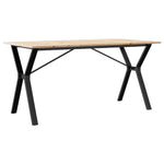 Spisebord Y-Ramme 140X80X75 Cm Heltre Furu Og Stål