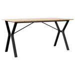 Spisebord Y-Ramme 160X80X75 Cm Heltre Furu Og Stål