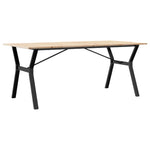 Spisebord Y-Ramme 180X90X75 Cm Heltre Furu Og Stål