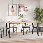 Spisebord Y-Ramme 180X90X75 Cm Heltre Furu Og Stål