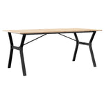 Spisebord Y-Ramme 180X90X75 Cm Heltre Furu Og Stål