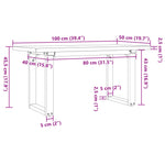 Salongbord O-Ramme 100X50X45,5 Cm Heltre Furu Og Stål