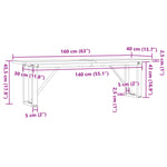Salongbord O-Ramme 160X40X45,5 Cm Heltre Furu Og Stål