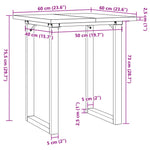 Spisebord O-Ramme 60X60X75,5 Cm Heltre Furu Og Stål