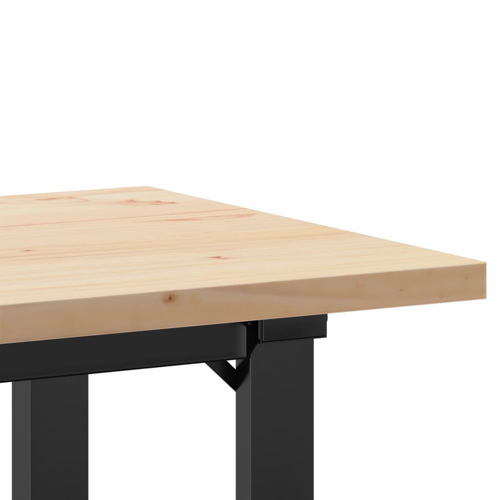 Spisebord O-Ramme 100X50X75,5 Cm Heltre Furu Og Stål