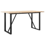 Spisebord O-Ramme 140X80X75,5 Cm Heltre Furu Og Stål