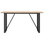 Spisebord O-Ramme 140X80X75,5 Cm Heltre Furu Og Stål