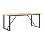 Spisebord O-Ramme 200X100X75,5 Cm Heltre Furu Og Stål