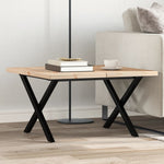 Salongbord X-Ramme 60X60X40,5 Cm Heltre Furu Og Stål
