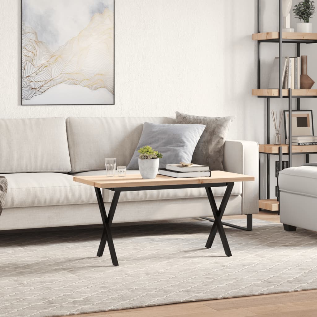 Salongbord X-Ramme 90X40X45,5 Cm Heltre Furu Og Stål