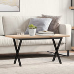 Salongbord X-Ramme 90X40X45,5 Cm Heltre Furu Og Stål