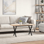 Salongbord X-Ramme 100X50X45,5 Cm Heltre Furu Og Stål