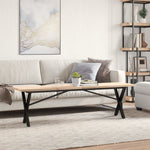 Salongbord X-Ramme 160X40X45,5 Cm Heltre Furu Og Stål