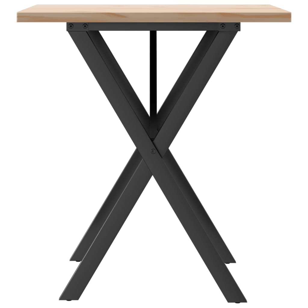 Spisebord X-Ramme 70X70X75,5 Cm Heltre Furu Og Stål