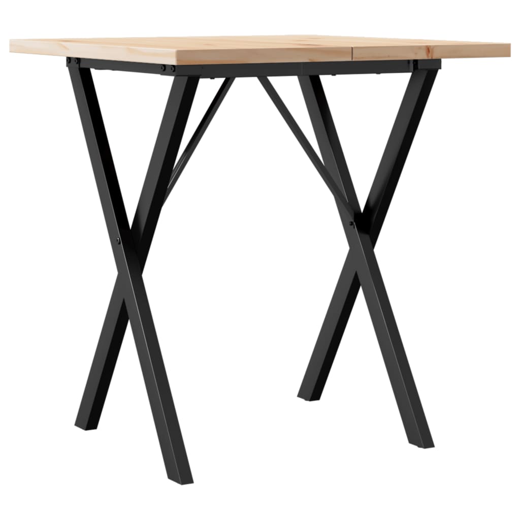 Spisebord X-Ramme 70X70X75,5 Cm Heltre Furu Og Stål
