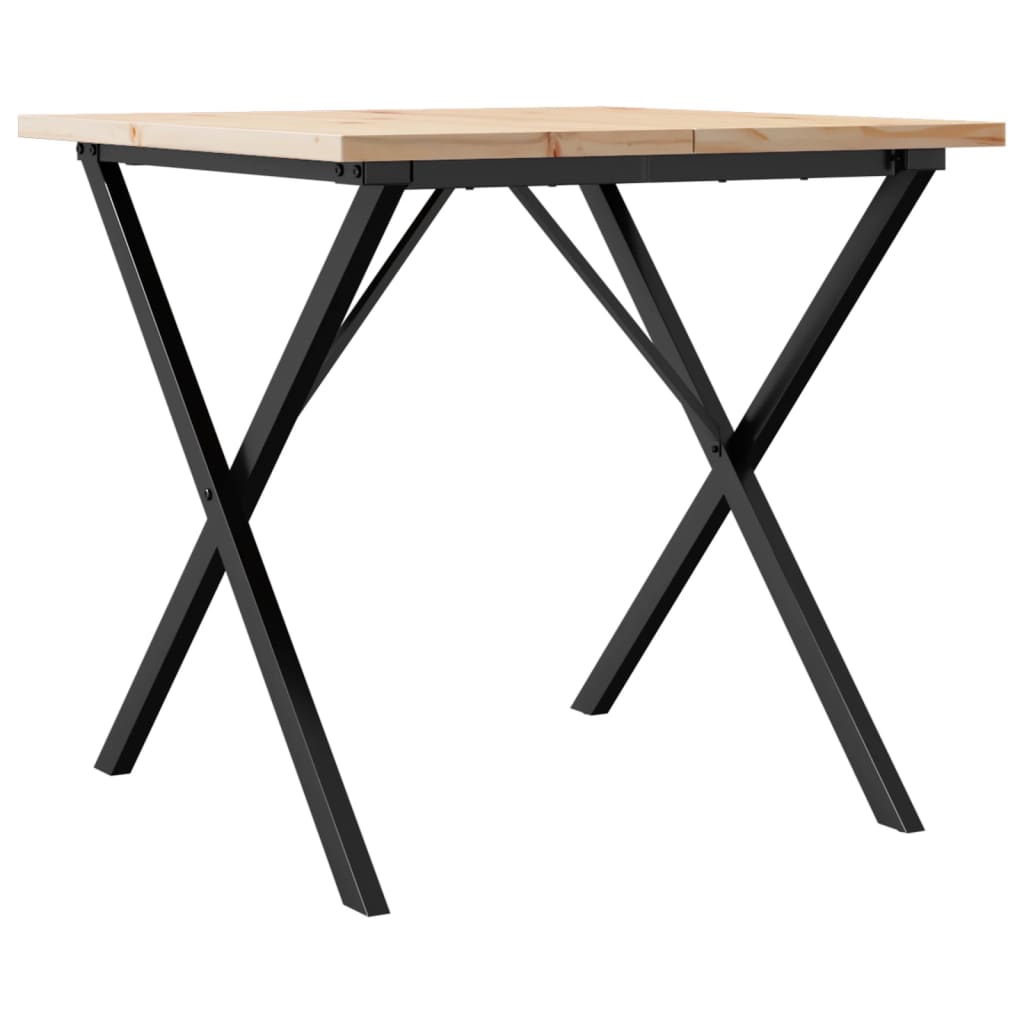 Spisebord X-Ramme 90X90X75,5 Cm Heltre Furu Og Stål