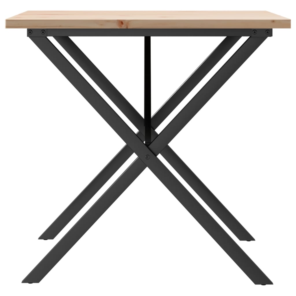 Spisebord X-Ramme 90X90X75,5 Cm Heltre Furu Og Stål