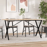 Spisebord X-Ramme 140X80X75,5 Cm Heltre Furu Og Stål