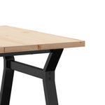 Salongbord Y-Ramme 80X80X45,5 Cm Heltre Furu Og Stål