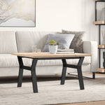 Salongbord Y-Ramme 80X80X45,5 Cm Heltre Furu Og Stål