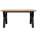 Salongbord Y-Ramme 90X90X45,5 Cm Heltre Furu Og Stål