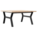 Salongbord Y-Ramme 90X90X45,5 Cm Heltre Furu Og Stål