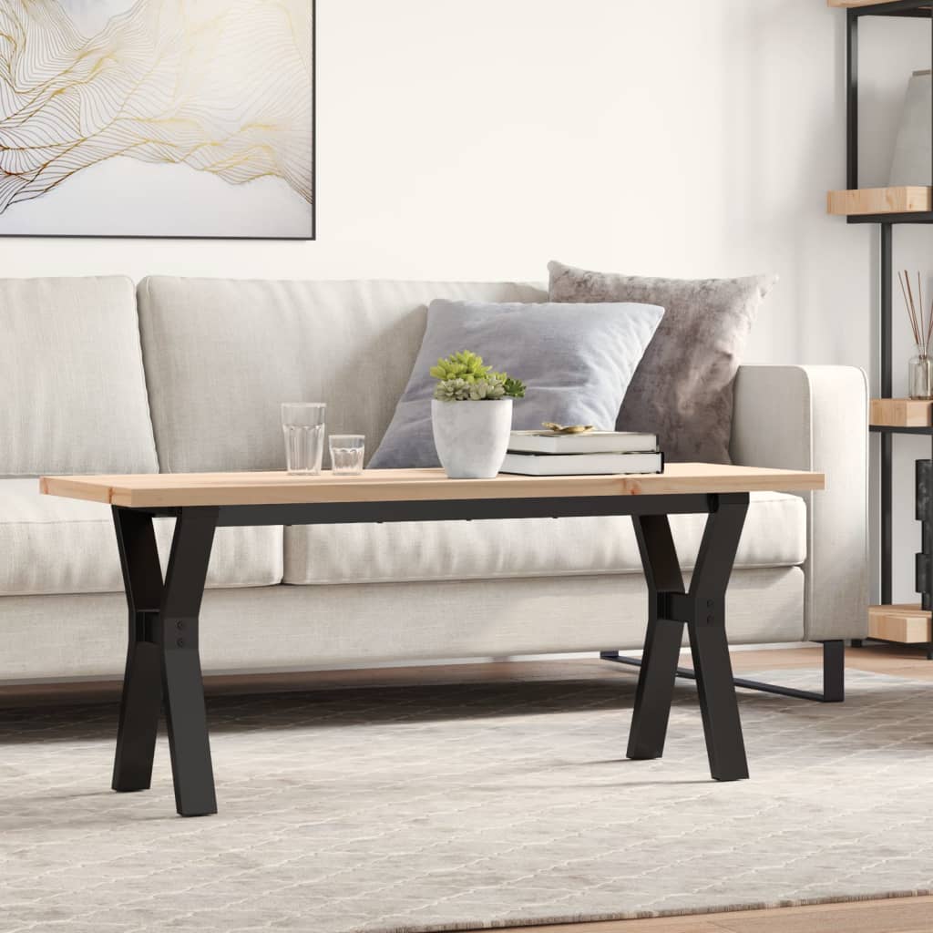 Salongbord Y-Ramme 110X40X45,5 Cm Heltre Furu Og Stål