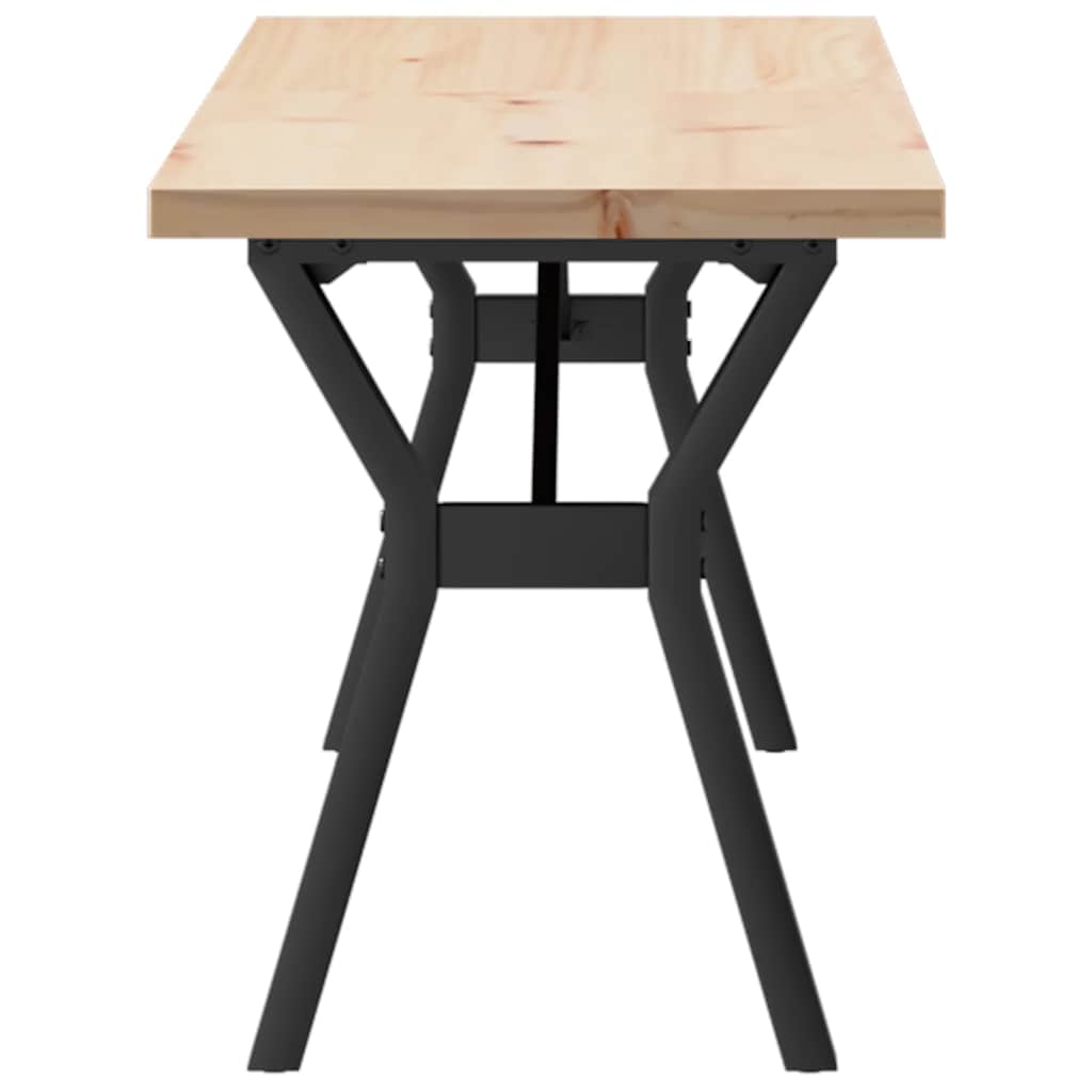 Salongbord Y-Ramme 160X40X45,5 Cm Heltre Furu Og Stål