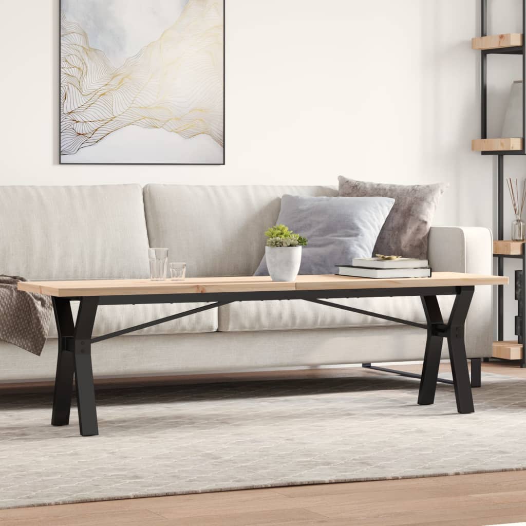 Salongbord Y-Ramme 160X40X45,5 Cm Heltre Furu Og Stål