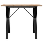 Spisebord Y-Ramme 90X90X75,5 Cm Heltre Furu Og Stål