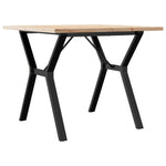 Spisebord Y-Ramme 90X90X75,5 Cm Heltre Furu Og Stål