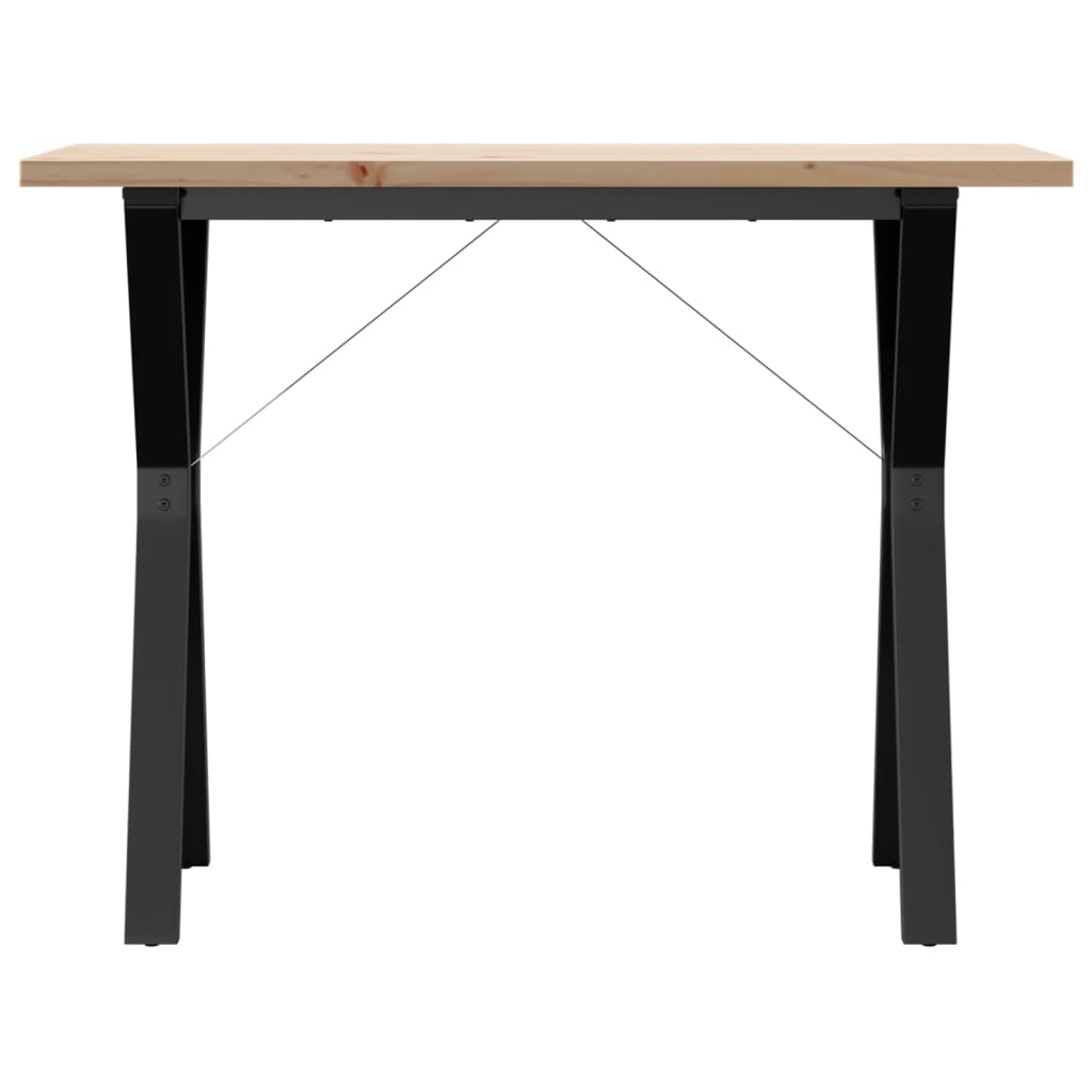 Spisebord Y-Ramme 100X50X75,5 Cm Heltre Furu Og Stål