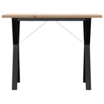 Spisebord Y-Ramme 100X50X75,5 Cm Heltre Furu Og Stål